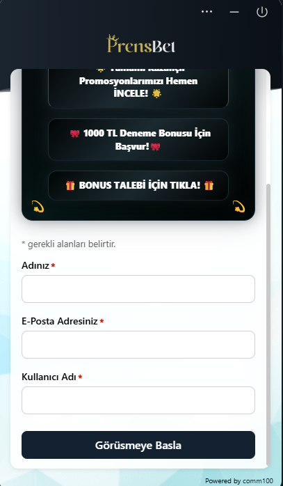 Prensbet canlı destek