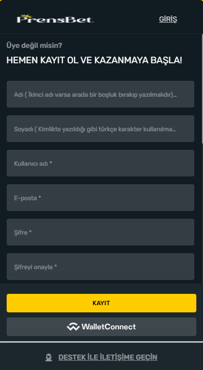 Prensbet kayıt ol